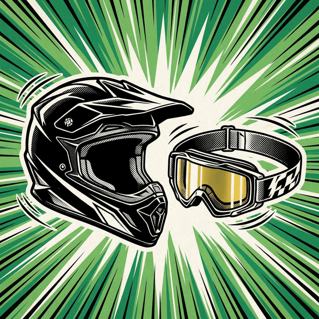 Combo Cross: Casco + Gafas 100% — foto 1 de 5